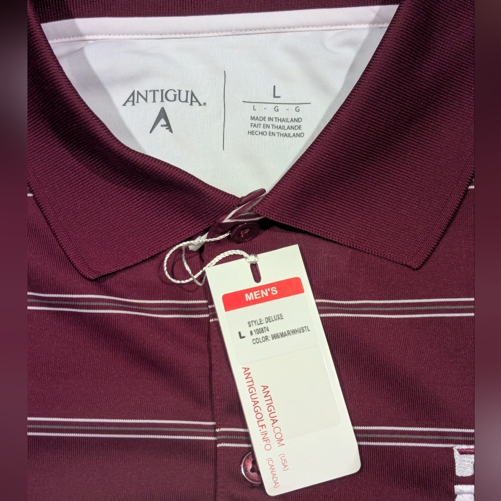 NWT- Texas A&M L Striped Performance Polo Shirt - Picture 3 of 10